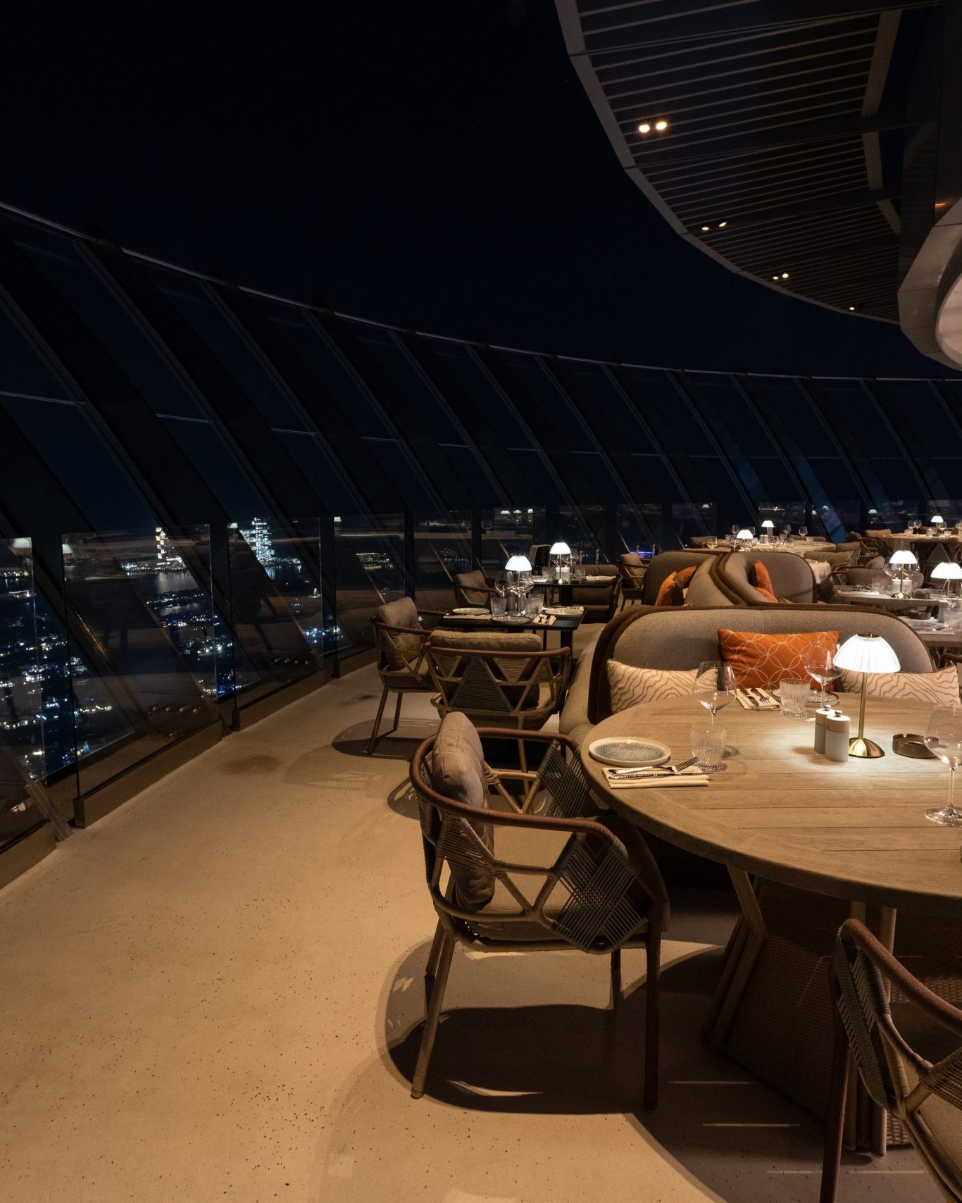 The CouCou rooftop at night
